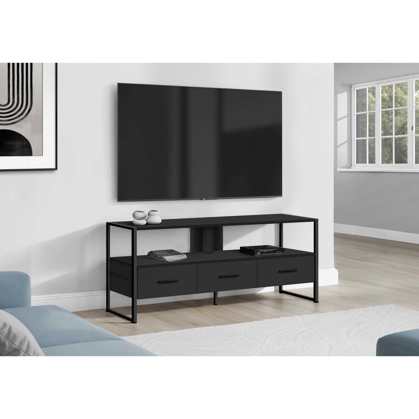 48'' TV STAND M2617 -  Grey / Black / Dark Taupe