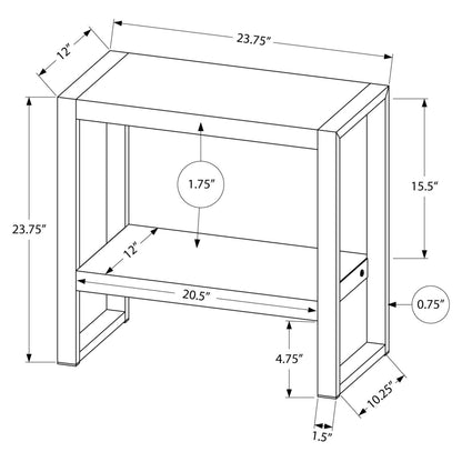 ACCENT TABLE -  RECLAIMED WOOD-LOOK / BLACK METAL