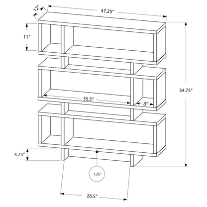 55" BOOKCASE M3251 - Dark Taupe