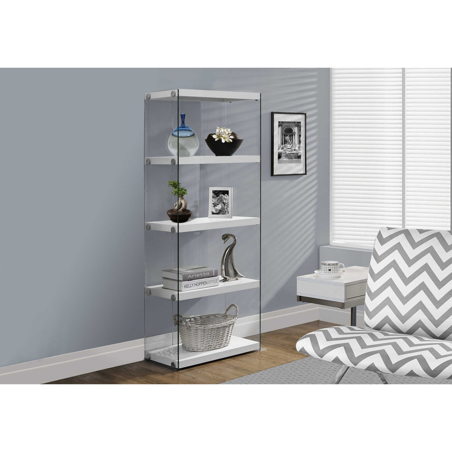 60" BOOKCASE M3289 - White