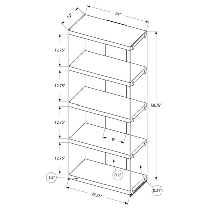 60" BOOKCASE M3289 - White