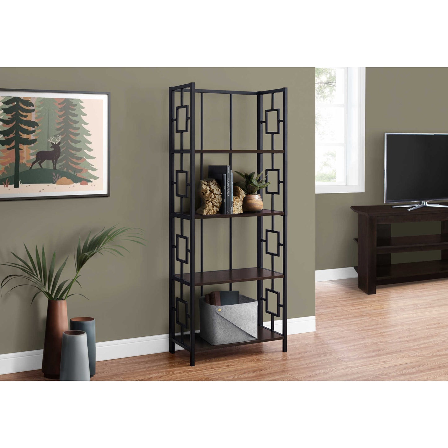 62" BOOKCASE M3617 - Espresso