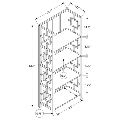 62" BOOKCASE M3617 - Espresso