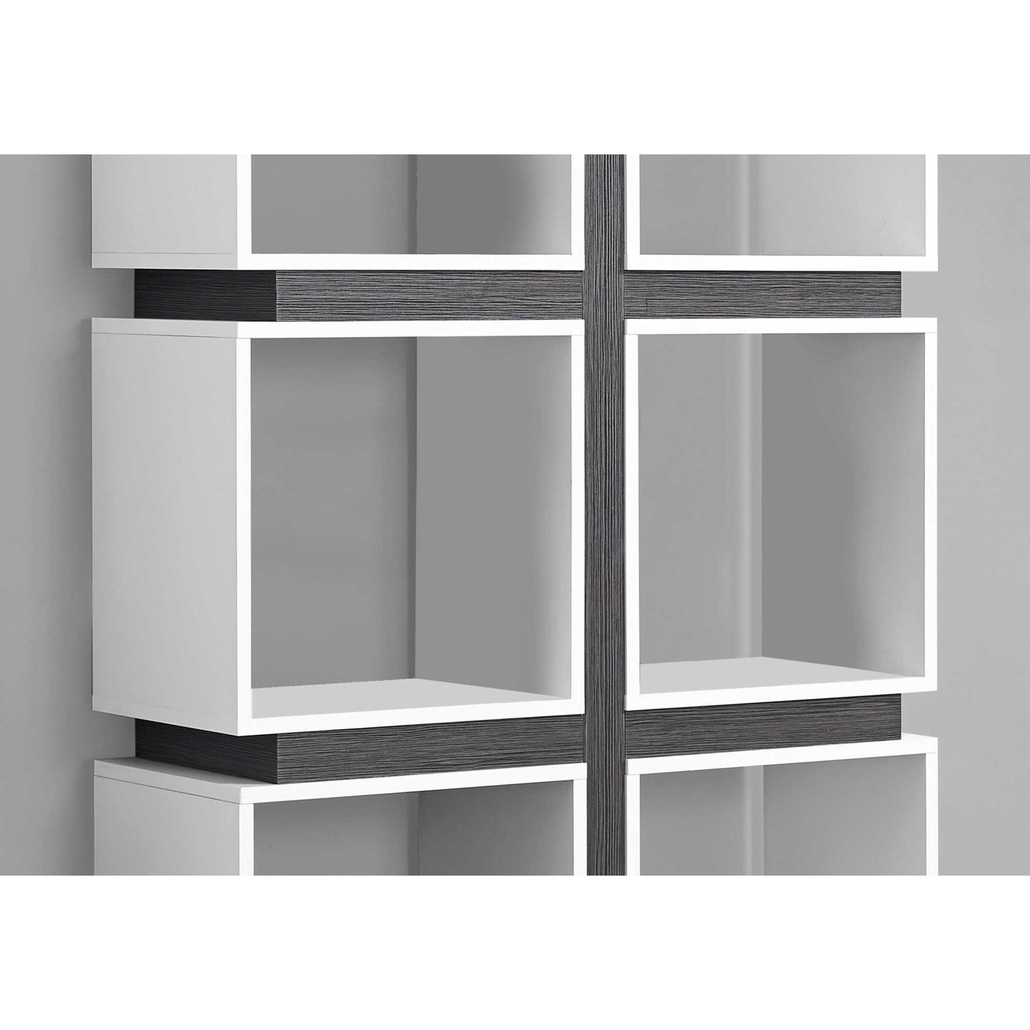 71" BOOKCASE M7076 - Grey - White