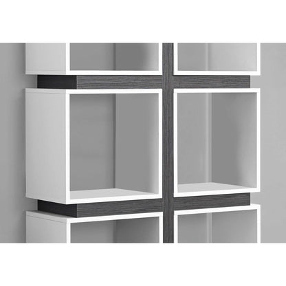 71" BOOKCASE M7076 - Grey - White