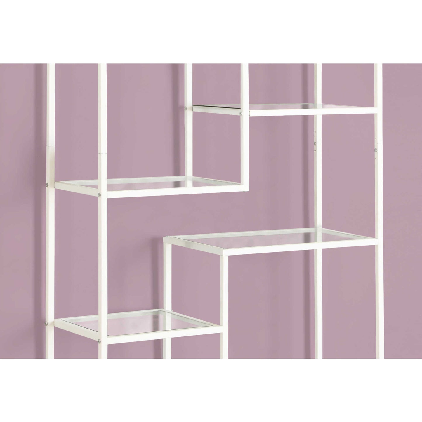 72" BOOKCASE M7159 - Silver / White