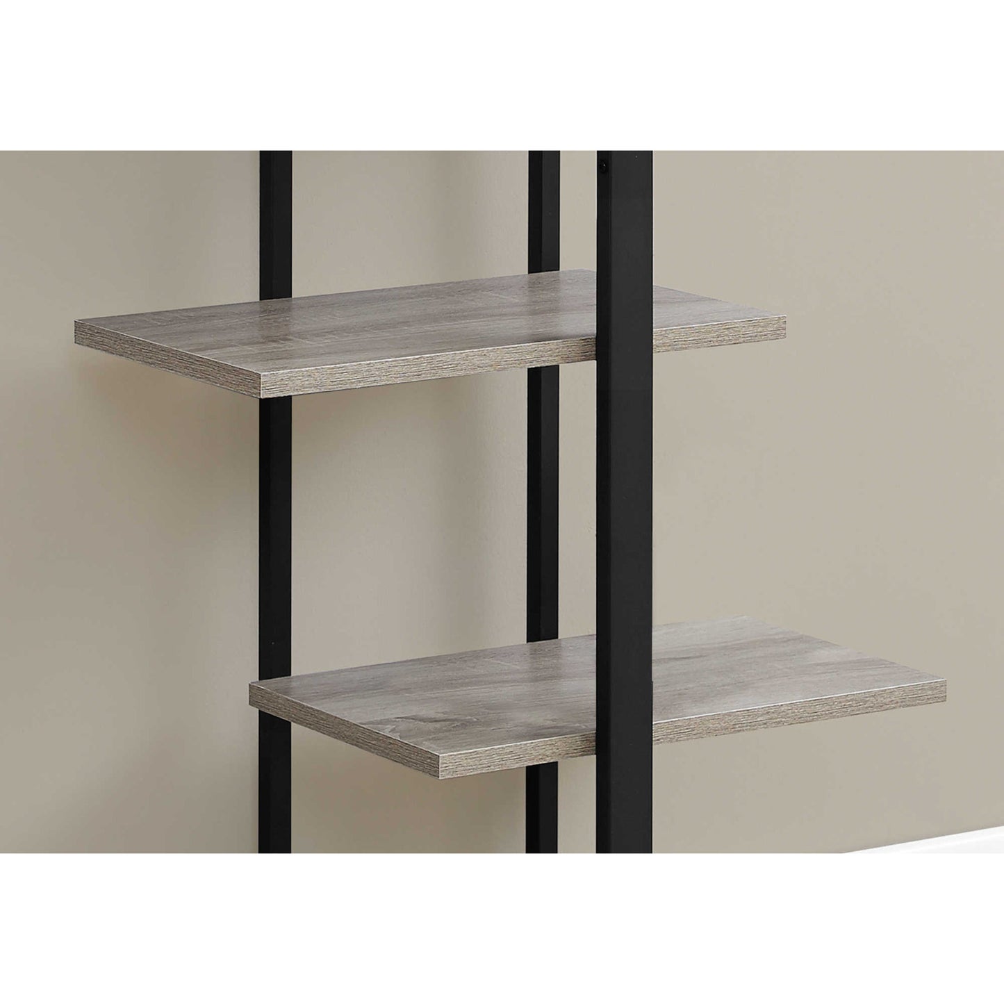 60" BOOKCASE M7232 - Dark Taupe / White