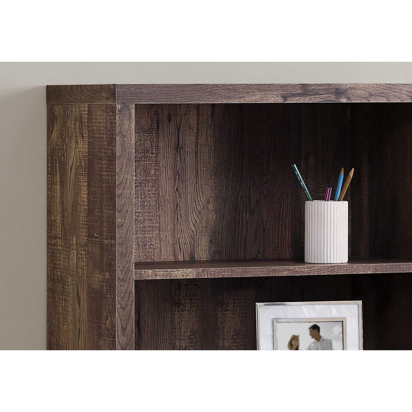 48" BOOKCASE M7404 - Brown / Grey / Taupe