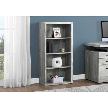 48" BOOKCASE M7404 - Brown / Grey / Taupe
