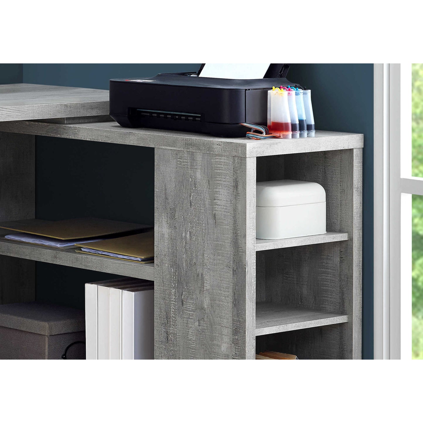 OFFICE DESK M7421 -Grey Reclaimed Wood