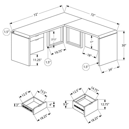 OFFICE DESK M7582 - White