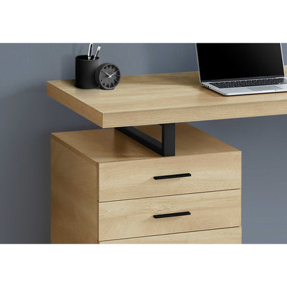 OFFICE DESK M7643 - Natural / Cherry / White - Concrete / Grey - Black / White / Modern Grey / Modern Taupe