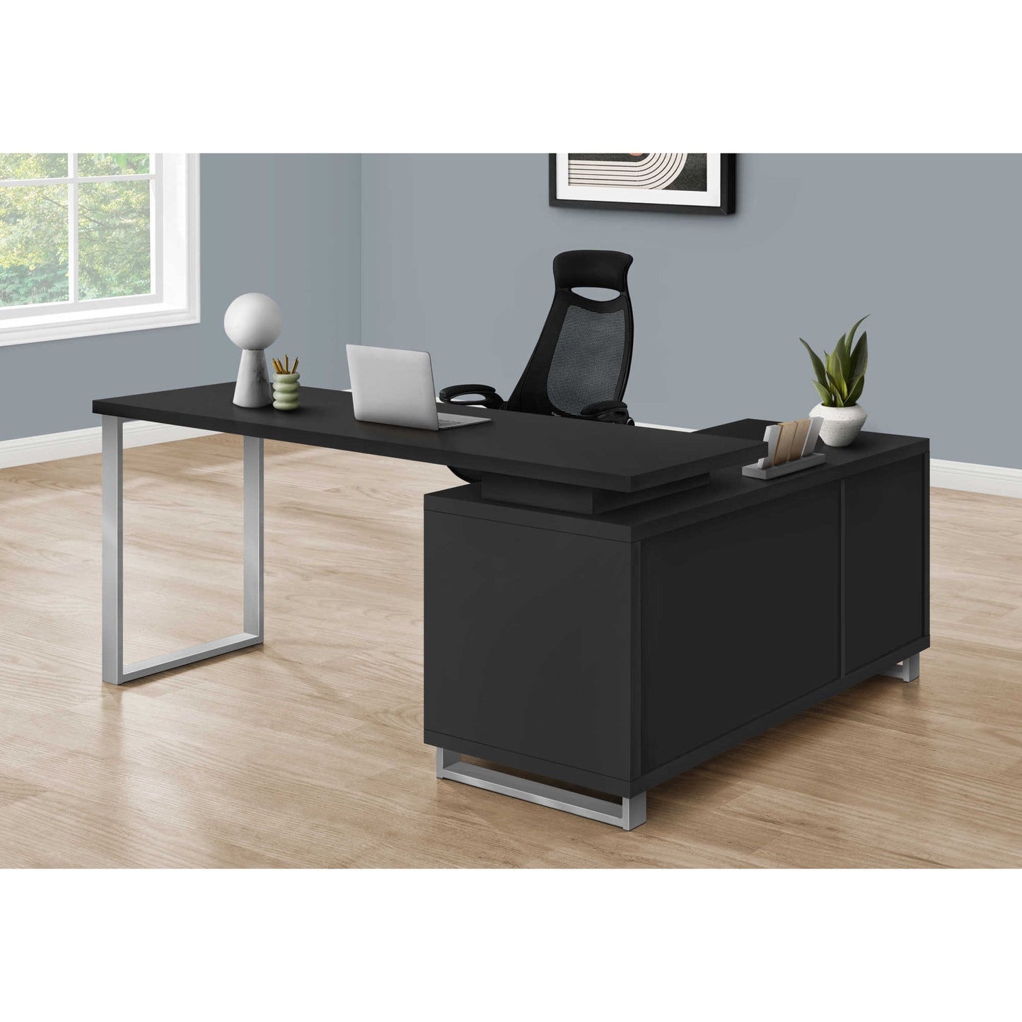 OFFICE DESK M7716 - Black / White / Cherry / Reclaimed / Grey / Modern Grey / Espresso