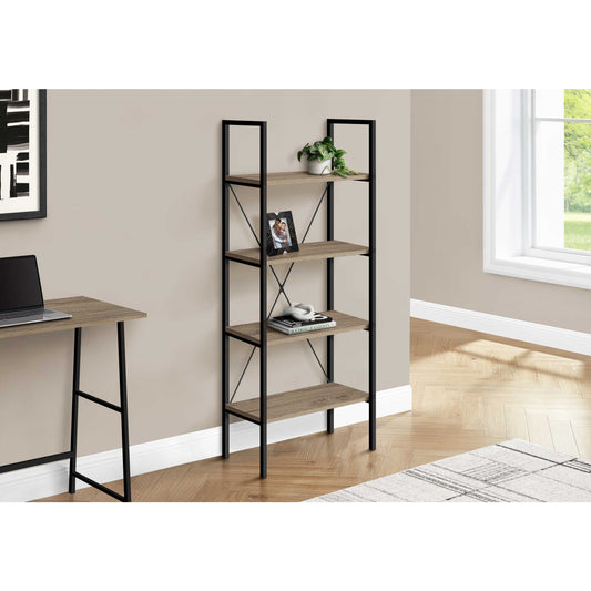 48" BOOKCASE M7800 - Dark Taupe / White