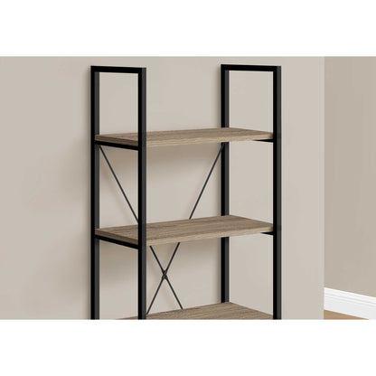 48" BOOKCASE M7800 - Dark Taupe / White