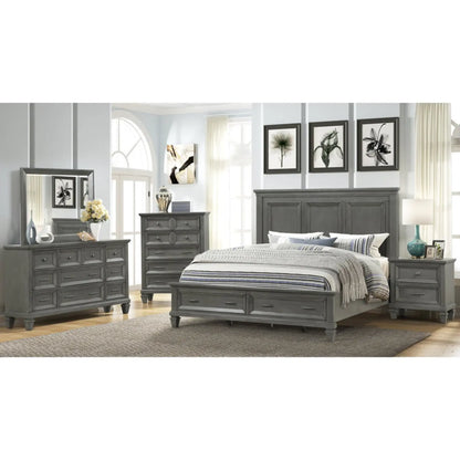 Hamilton King 6pc Bedroom Set B1251 - Walnut / Grey