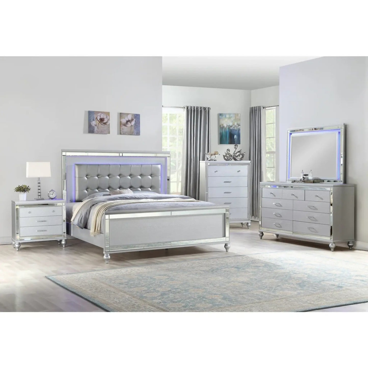 Sterling Bedroom Set B1714 (Silver)