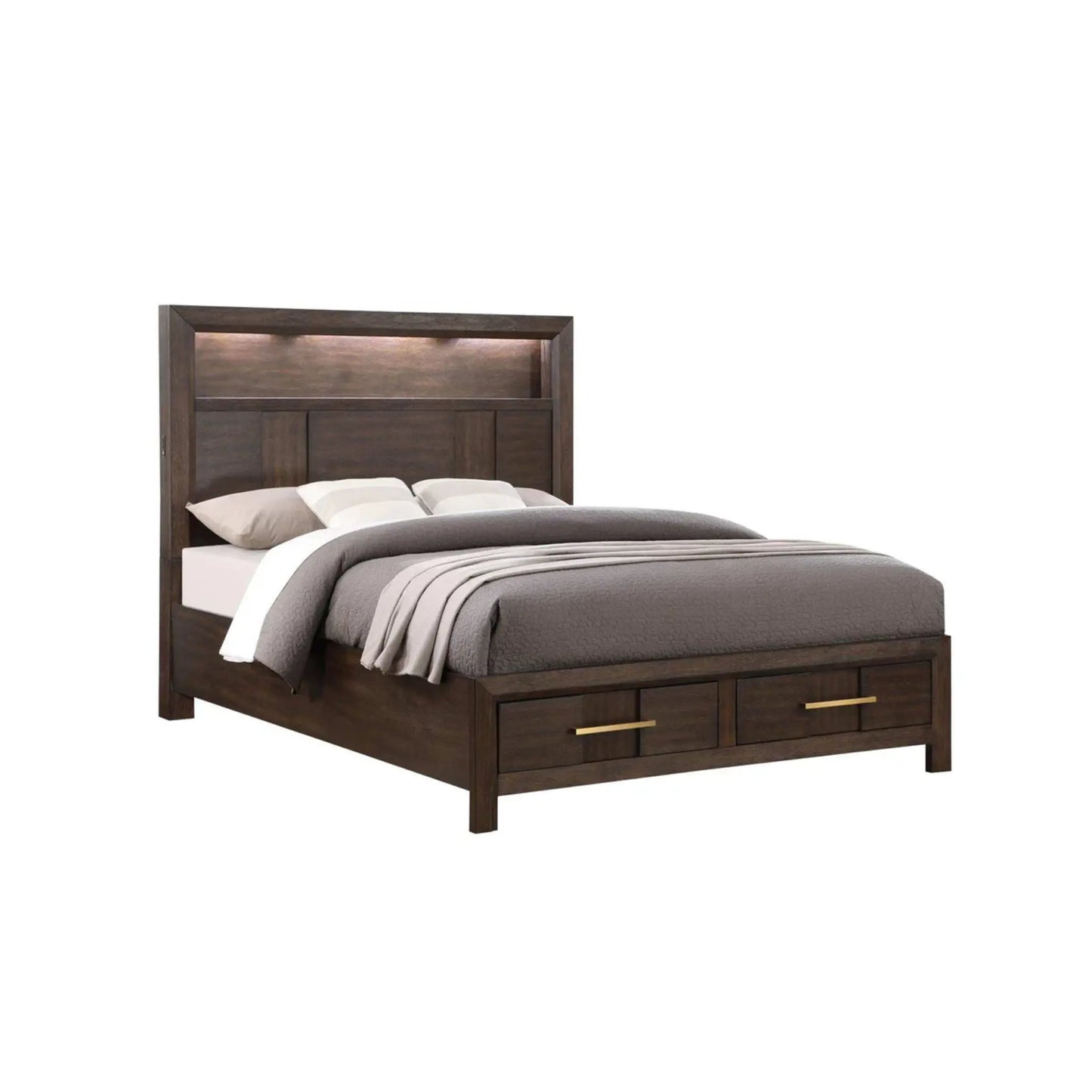 Kenzo Bedroom Set B1441 (Dark Walnut)