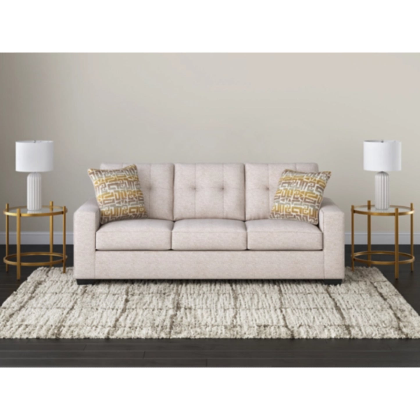 Larimer Sofa - Stone / Iron