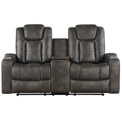 McBride Power Reclining Loveseat M9213 - Brown - Grey