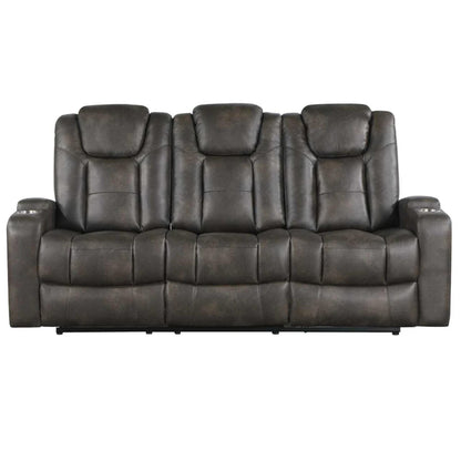 McBride Power Reclining Sofa M9213 - Brown - Grey