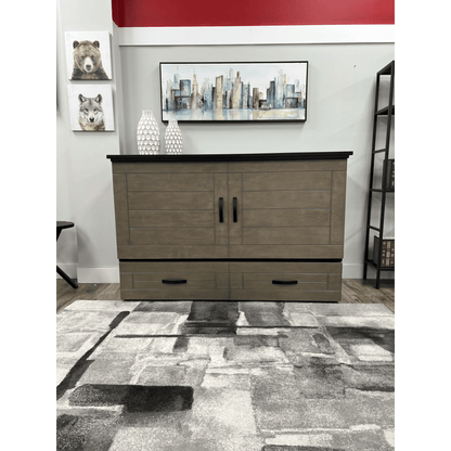Metro Cabinet Bed -  Pebble Grey and Black