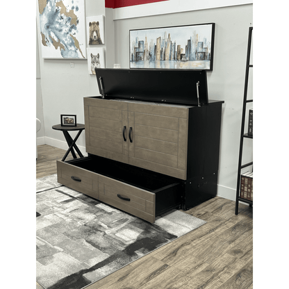 Metro Cabinet Bed -  Pebble Grey and Black