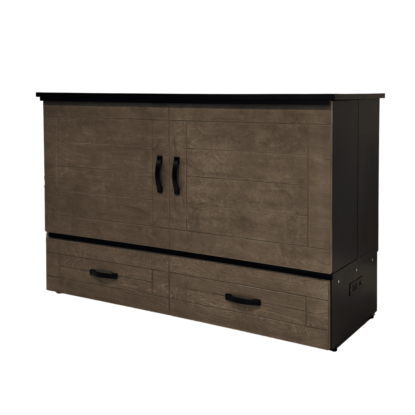 Metro Cabinet Bed -  Pebble Grey and Black