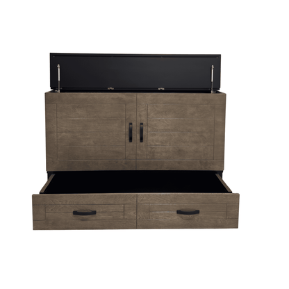 Metro Cabinet Bed -  Pebble Grey and Black