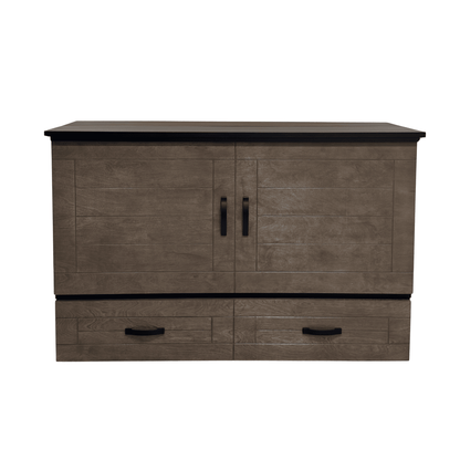 Metro Cabinet Bed -  Pebble Grey and Black