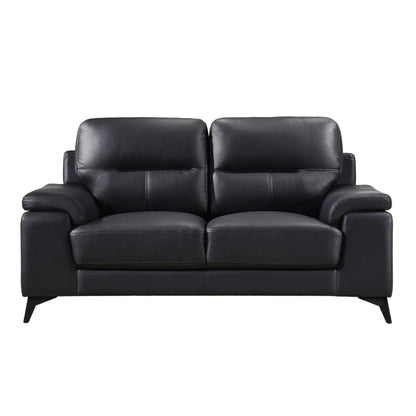 Mischa Loveseat -  Black / Dark Grey / Silver