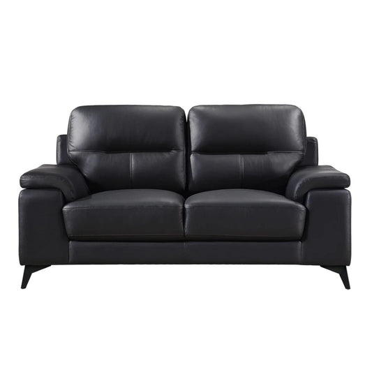 Mischa Loveseat -  Black / Dark Grey / Silver