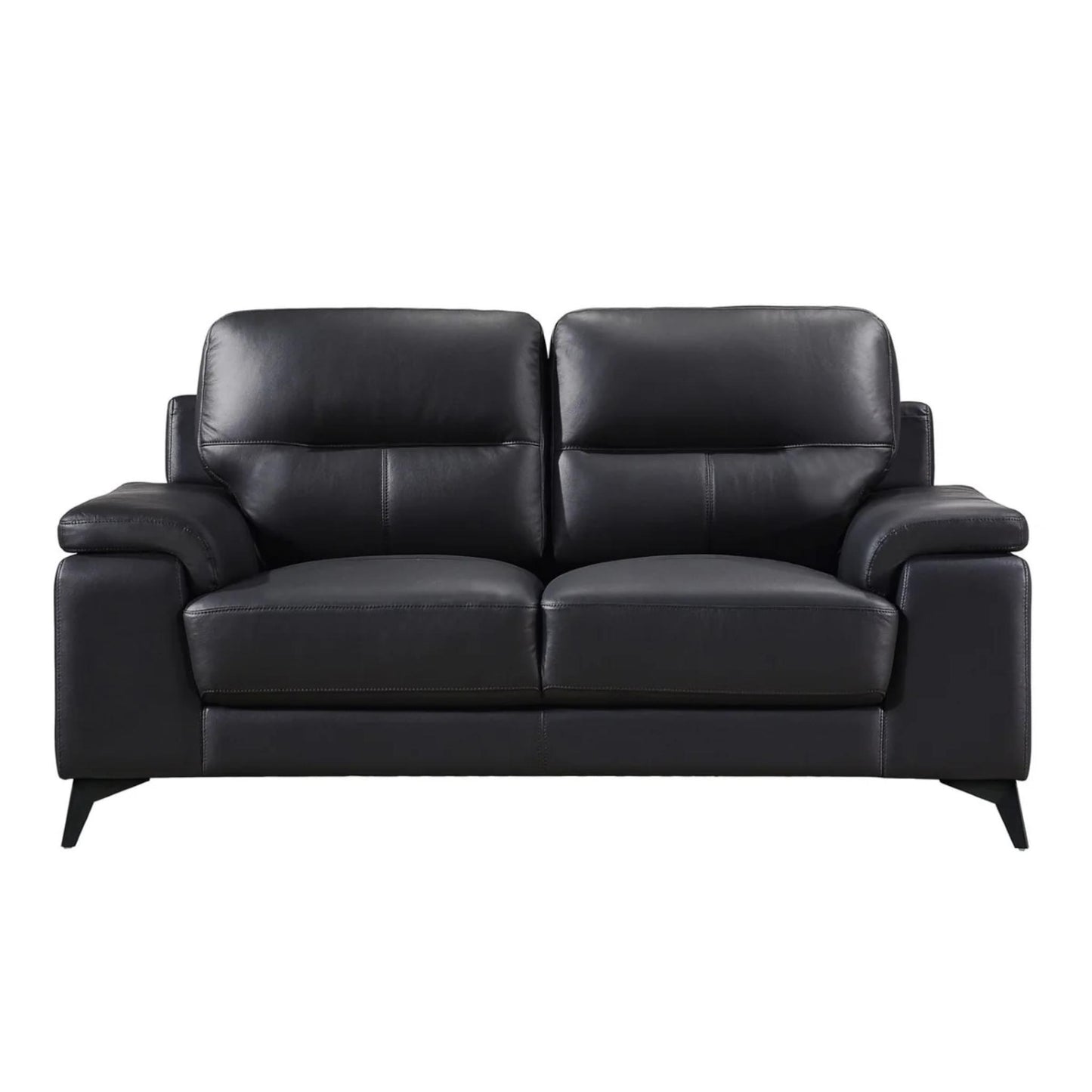 Mischa Loveseat -  Black / Dark Grey / Silver