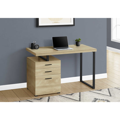 OFFICE DESK M7643 - Natural / Cherry / White - Concrete / Grey - Black / White / Modern Grey / Modern Taupe