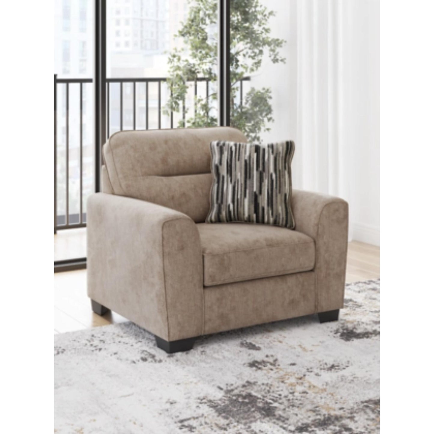 Olten Chair and a Half - Mocha / Graphite