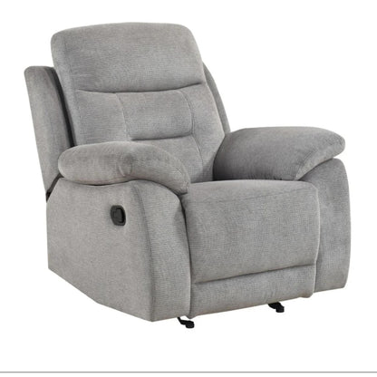 Perris Manual Recliner M9146 - Beige / Pewter