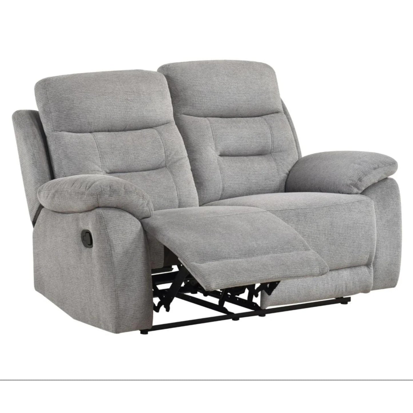 Perris Manual Reclining Loveseat M9146 - Beige / Pewter