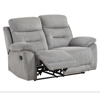 Perris Manual Reclining Loveseat M9146 - Beige / Pewter