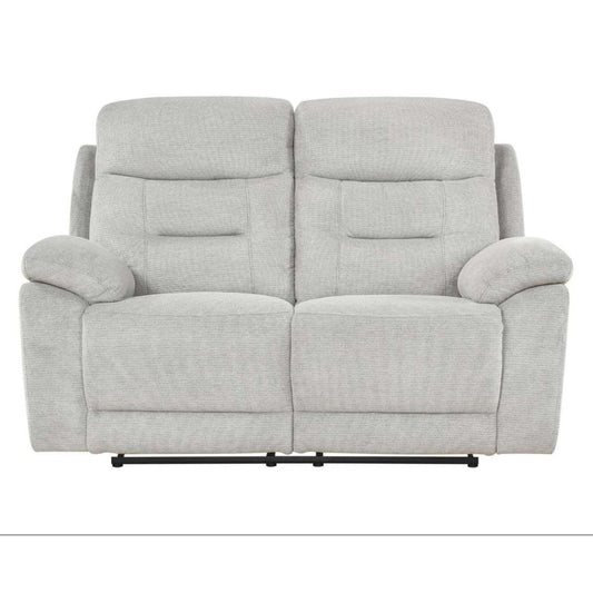 Perris Manual Reclining Loveseat M9146 - Beige / Pewter