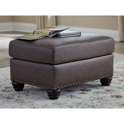 Roxmere Ottoman - Umber