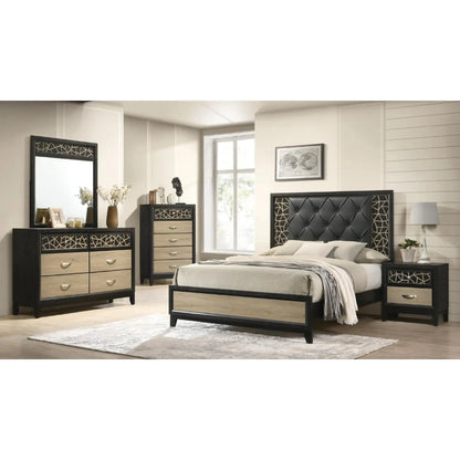 Selena Bedroom Set B1451 (Black & Natural)