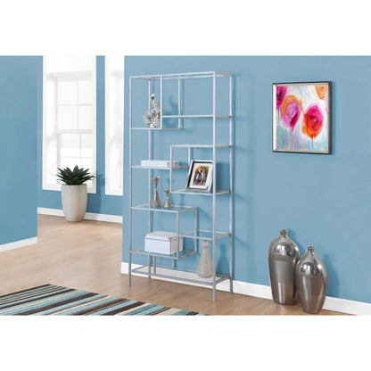 72" BOOKCASE M7159 - Silver / White