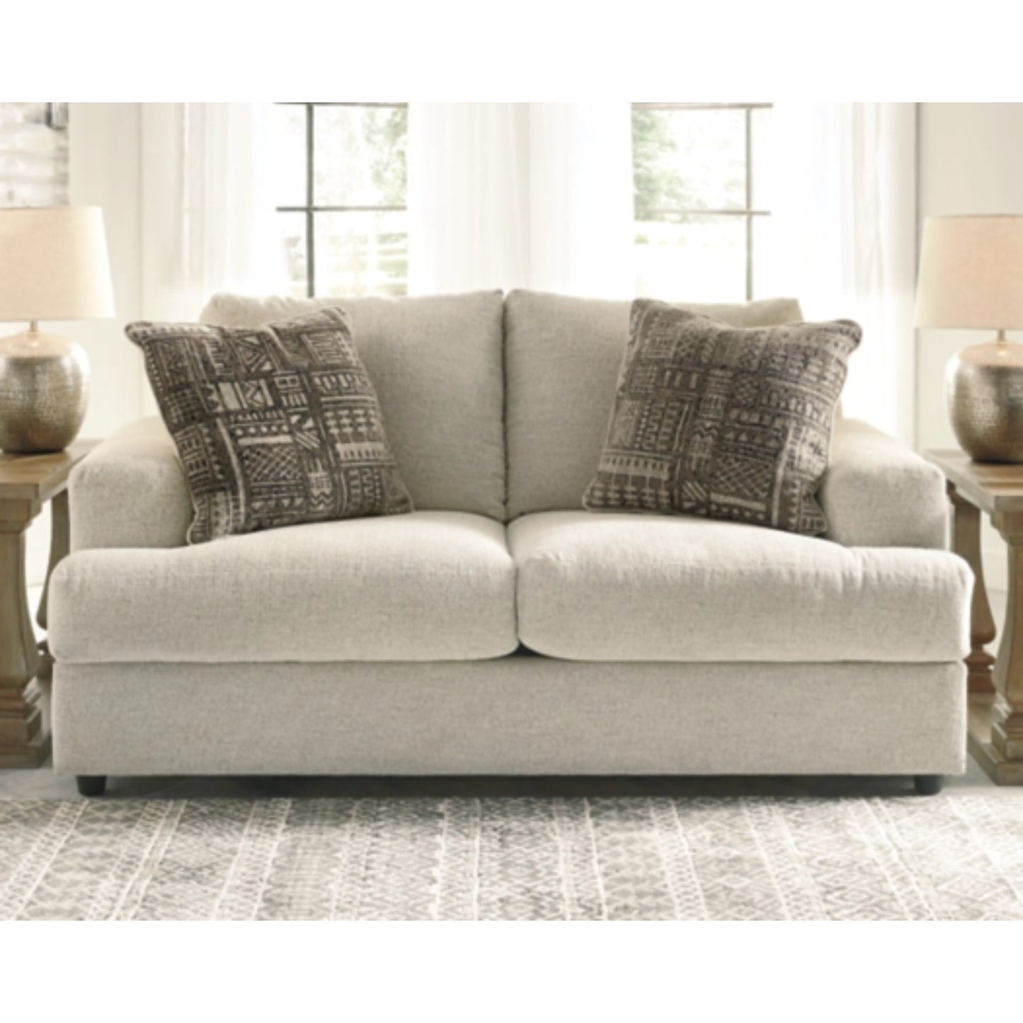 Soletren Loveseat - Stone / Ash
