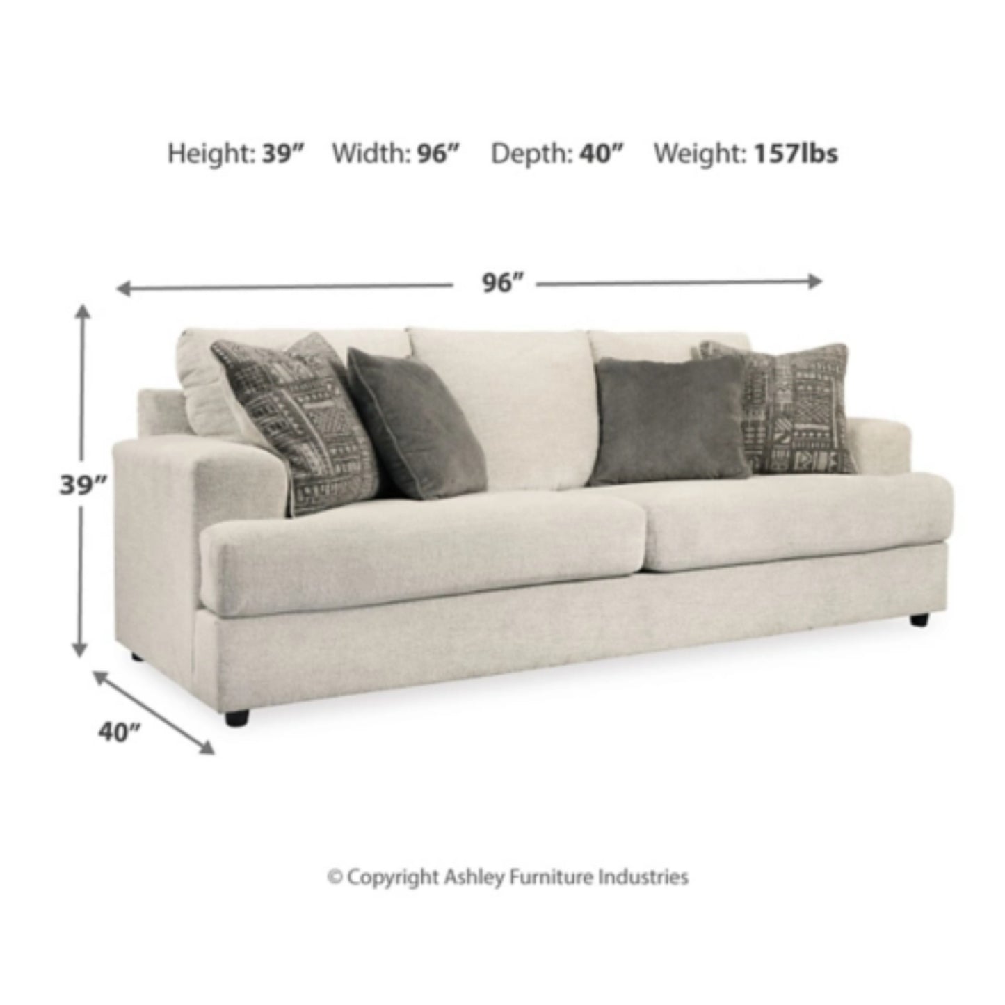 Soletren Sofa - Stone / Ash