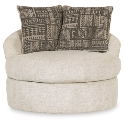 Soletren Swivel Accent Chair - Stone