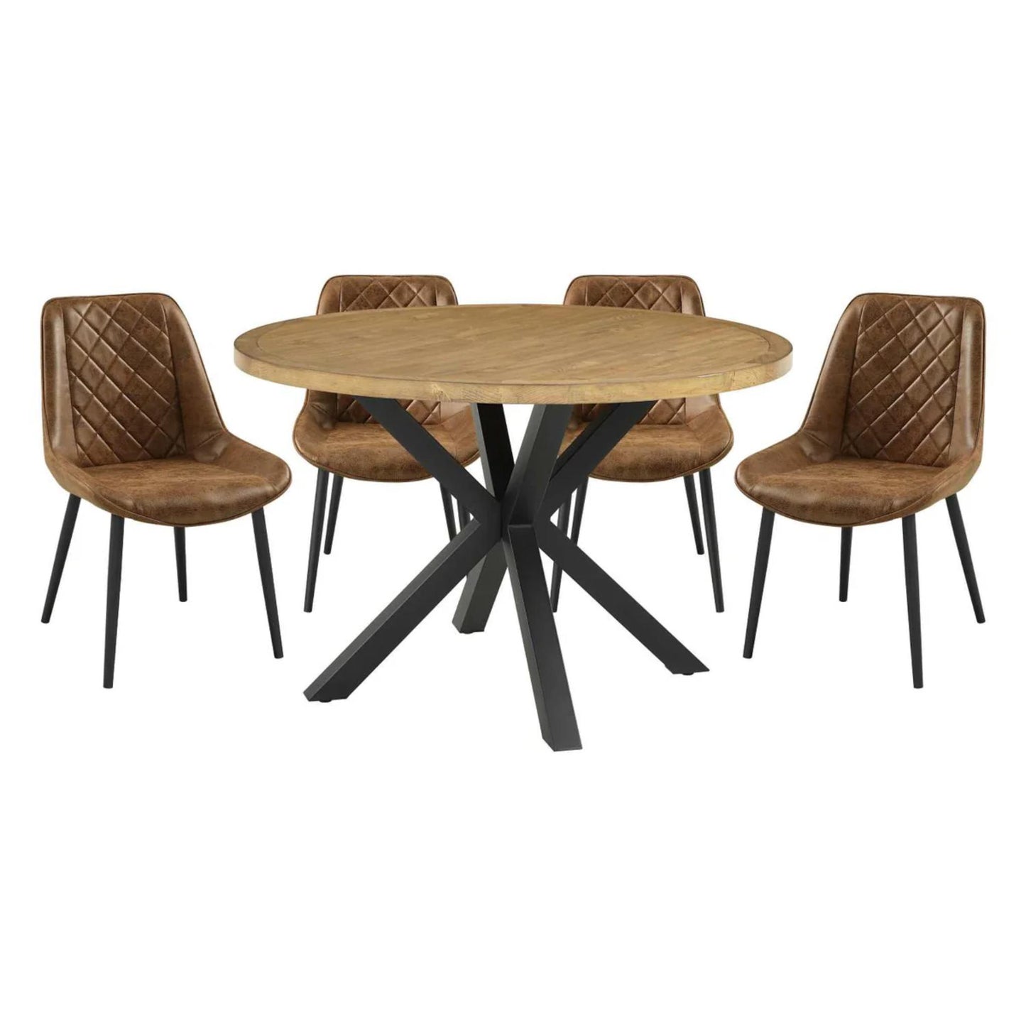 Strata 5-Piece Wooden Round Dining Set - M6063