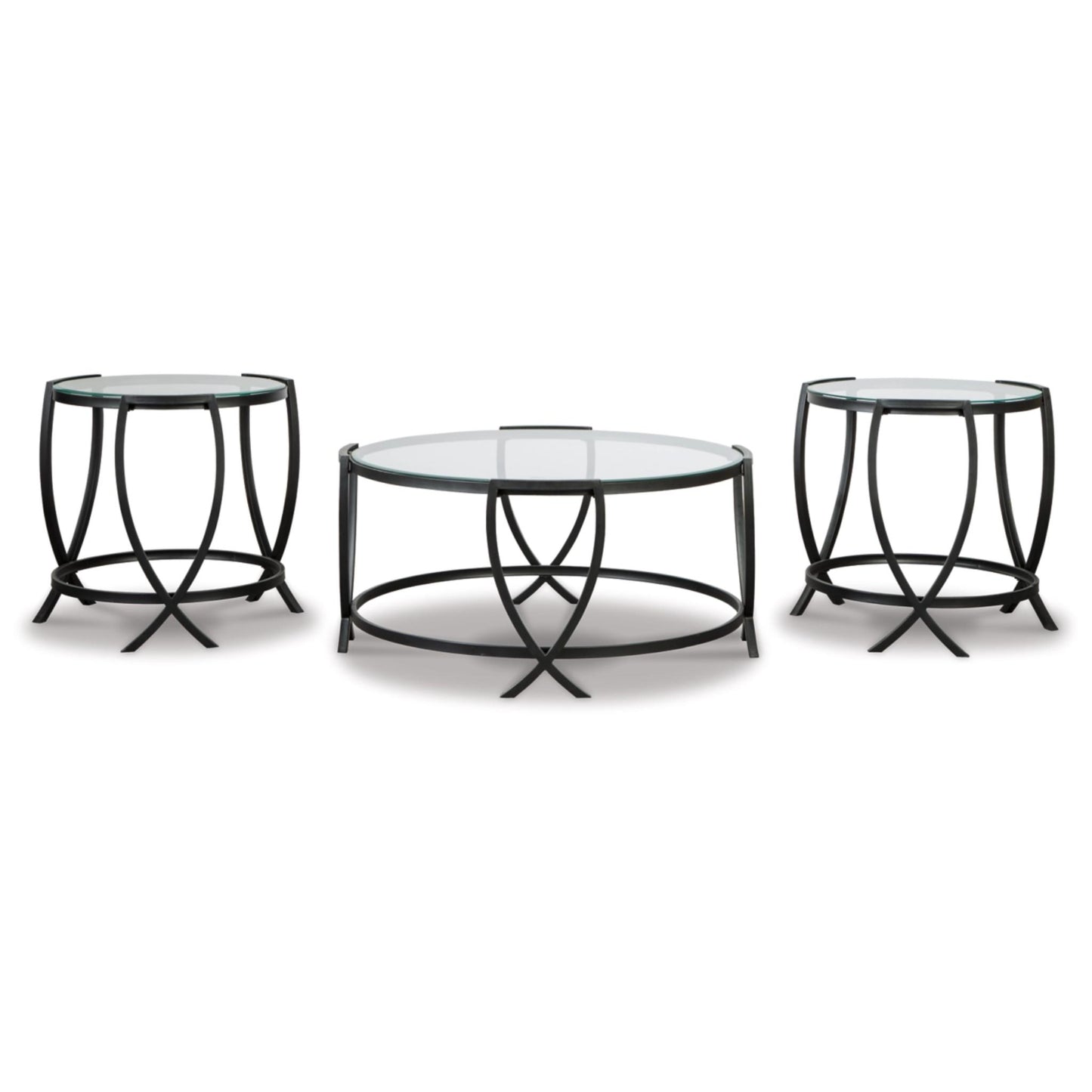Tarrin 3pc Occasional Table Set - Black