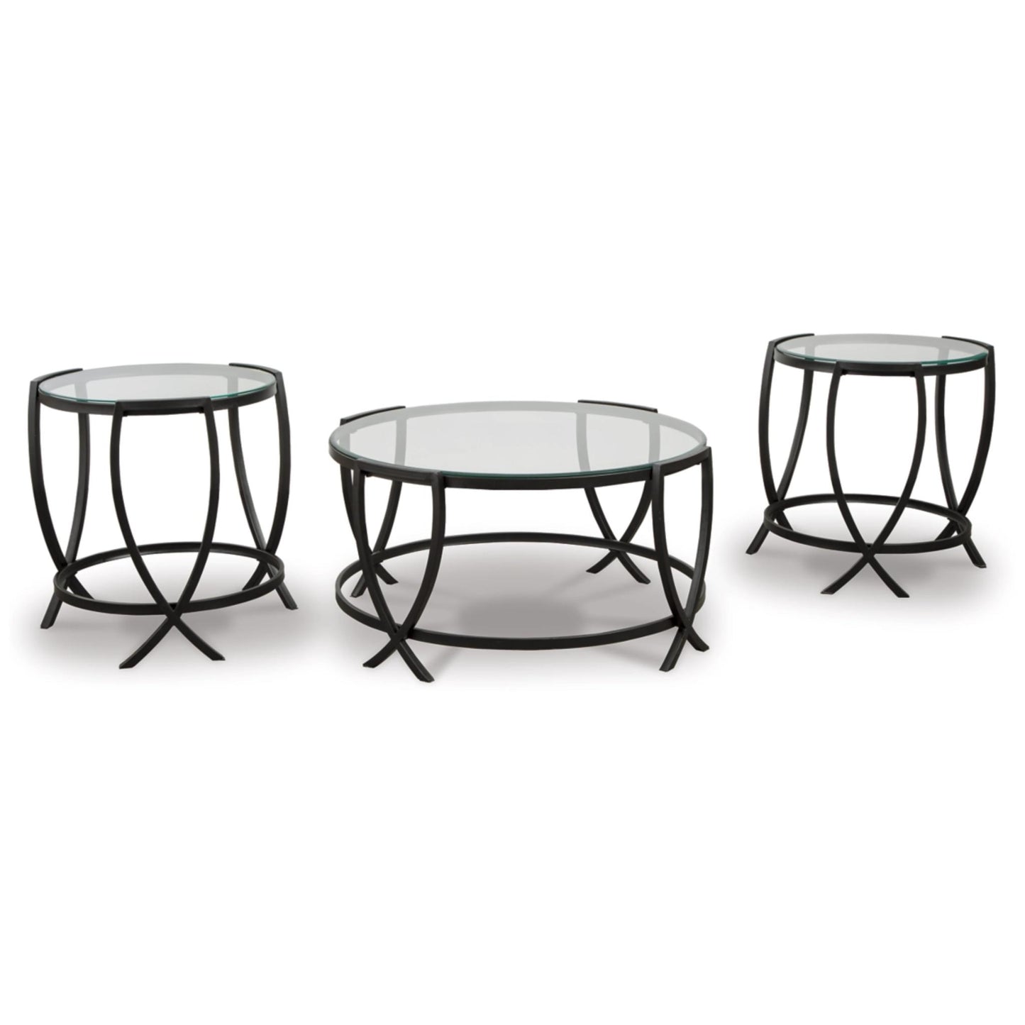 Tarrin 3pc Occasional Table Set - Black