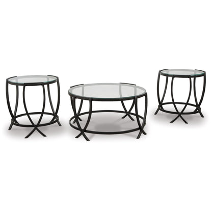 Tarrin 3pc Occasional Table Set - Black