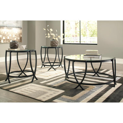 Tarrin 3pc Occasional Table Set - Black